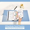 thumbnail image 5 of Cute Ghost Pumpkin 2 Pack Pencil Pouch for 3 Ring Binder Smooth Zipper Folders with Pockets Clear Window Pencil Case, 5 of 6