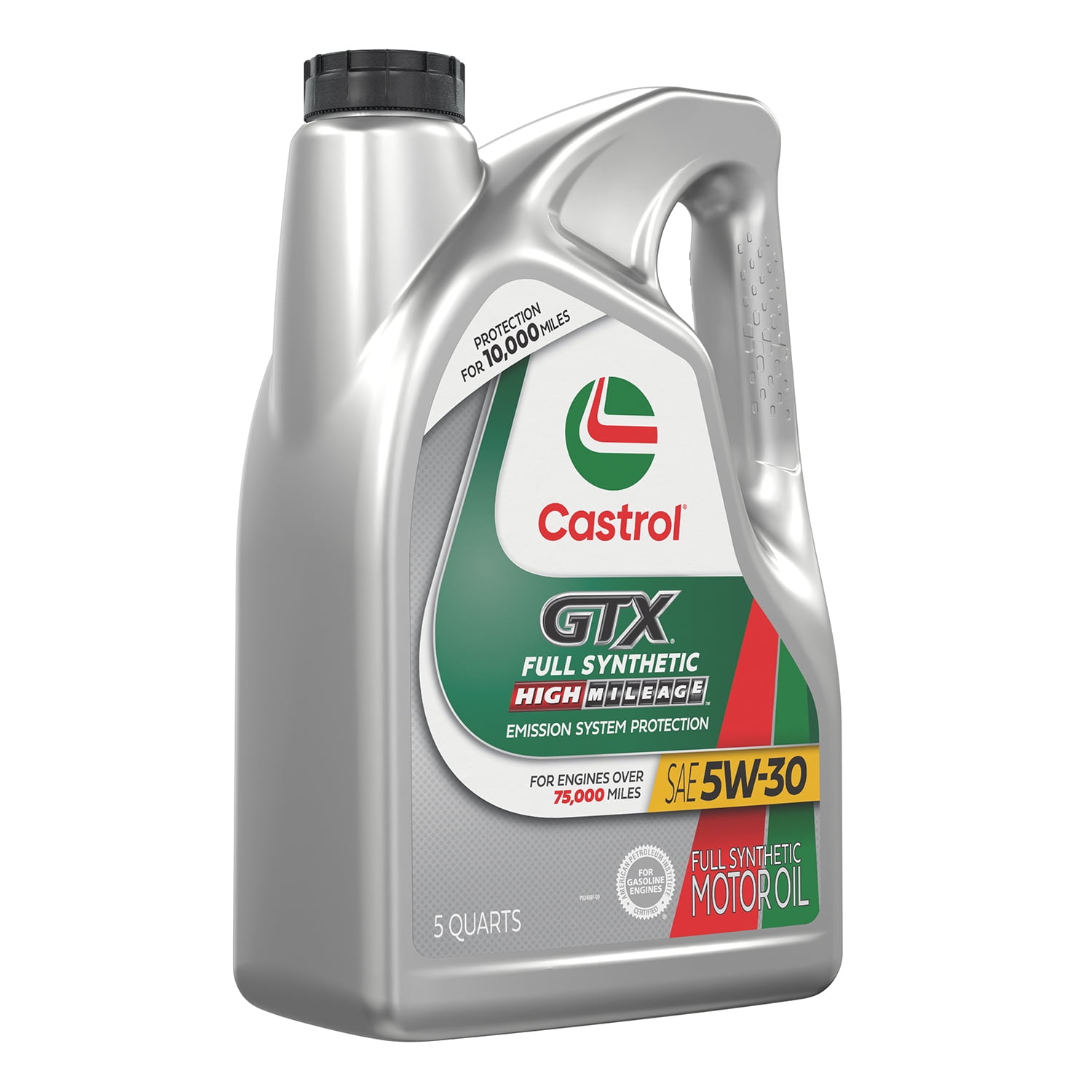 Castrol GTX Full Synthetic High Mileage 5W-30 Motor Oil, 5 Quarts