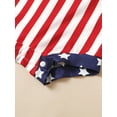 thumbnail image 6 of 4th of July Newborn Baby Girl Boy One Piece Outfit American Flag Overalls Romper Sleeveless Jumpsuit Bodysuit, 6 of 7