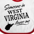 thumbnail image 4 of Inktastic Someone in West Virginia Loves Me Boys or Girls Baby Bib, 4 of 4