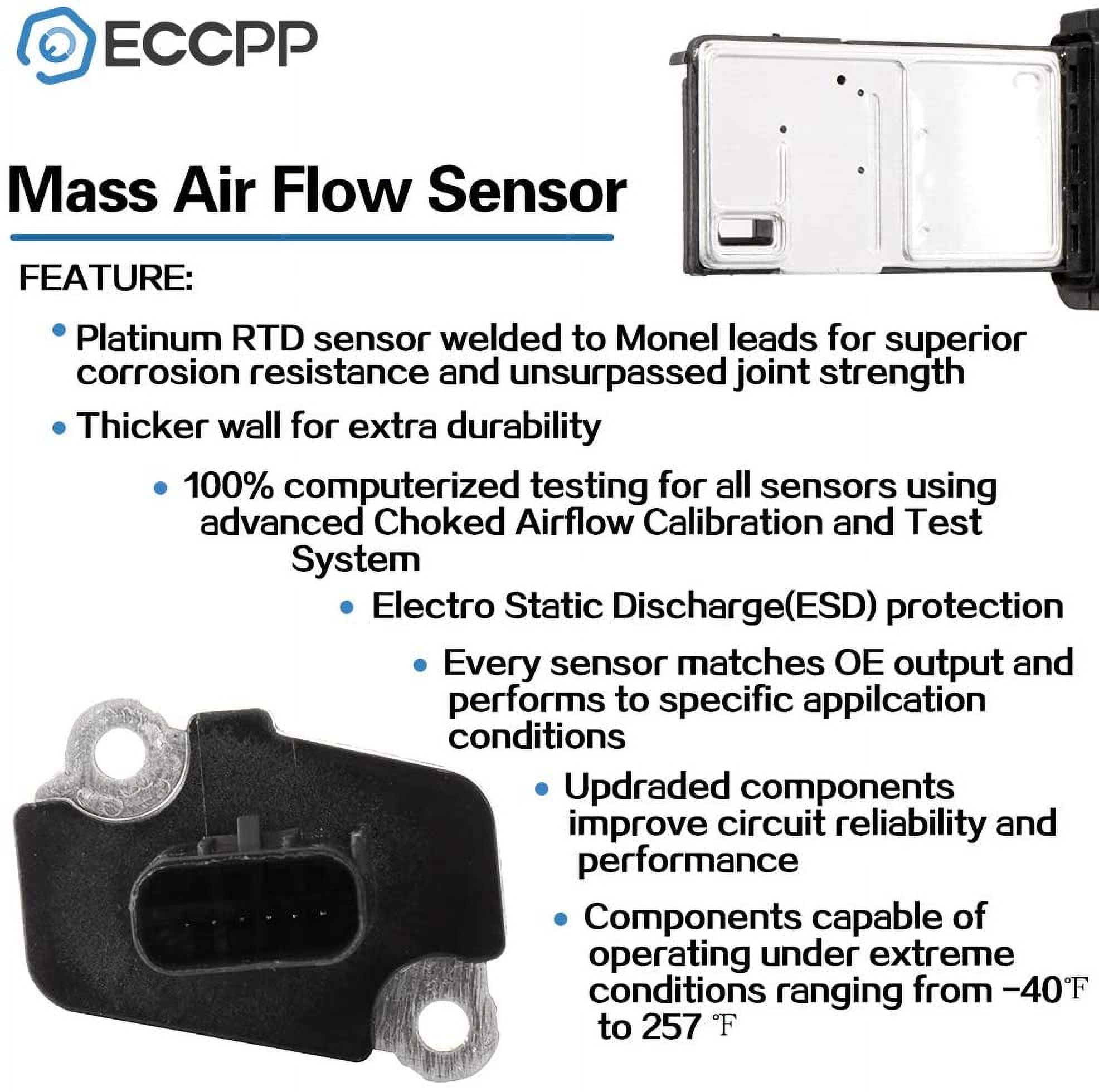 ECCPP Mass Air Flow Sensor 74-50031-Z AF10140-Z Fit For 2004-2011 for Ford Crown Victoria 4.6L,2004-2014 for Ford E-150 4.6L,2004-2014 for Ford E-150 5.4L