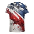 thumbnail image 4 of Cavosen Mens Graphic Sweatshirts Short Sleeve Crew Neck Independence Day Patriotic Tee Red White and Blue Shirt Summer Loose Tops, 4 of 5