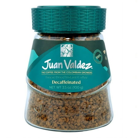 Juan Valdez Decaf Instant Coffee 3.5 oz Jar No Artificial Flavors