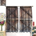 thumbnail image 5 of Rustic Wooden Barn Door Curtains for Bedroom Decor,Old Barn Door Wooden Board Living Room Curtains,Farmhouse Western Retro Drapes 42x63in, Style-1, 5 of 6