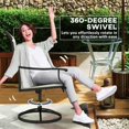 thumbnail image 6 of Spaco Patio Swivel Chairs Set of 2, High Back Patio Dining Chairs with All-Weather Mesh for Outdoor as Backyard, Lawn, Garden, Beige, 6 of 11