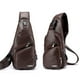 thumbnail image 5 of Mochila bandolera de piel para hombre con puerto USB, 5 of 9