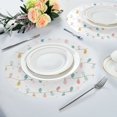 thumbnail image 4 of 15.4" Round Placemat Set of 4 Polyester Fabric Place Mats Non-Slip Dining Kitchen Table Mats for Kitchen Party Decor Minimalist Christmas Lights Pattern, 4 of 5