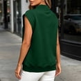 thumbnail image 4 of cocolona Womens Short Sleeve Sweatshirt Crew Neck Solid Color Casual Loose Pullover Tops with Pockets, 4 of 6