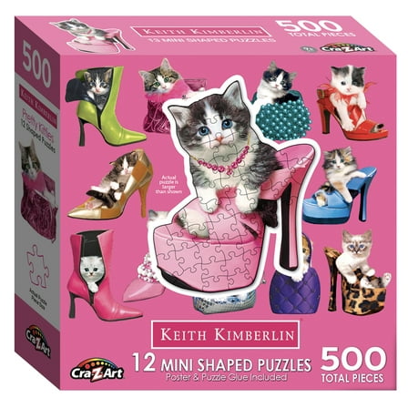 Cra-Z-Art Multi-Shaped 500-Piece Pretty Kitties Child Jigsaw Puzzle