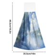thumbnail image 6 of Yayeee Kitchen Hanging Hand Towels Set of 2 with Loop Bathroom Absorbent Tie Towel, Plants and River, 6 of 7