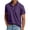 Purple, variant on HAJWOH Men's Polo Shirts with Collar Short Sleeve Distressed Washed Cotton T-Shirts Button Casual Summer Tee Tops Clothing
