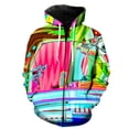 thumbnail image 1 of Sudadera con capucha y cremallera para hombre, diseño de grafiti abstracto en 3D, gran tamaño, estilo hip hop, gran oferta 2024, camisetas casuales divertidas de manga larga unisex para primavera, 1 of 6