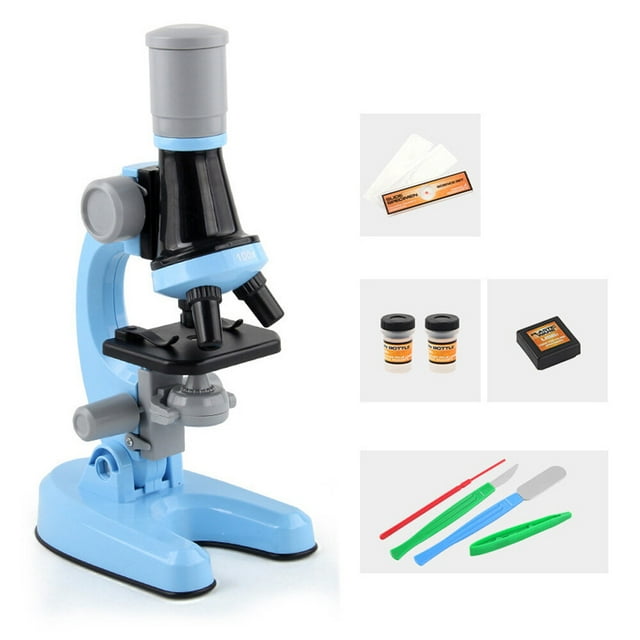 Yeacher Upgraded Children's Microscope Toys Science Experiment Suit Toys Primary School Students Microscope Toys 1200 Times Microscope Teaching Material Set