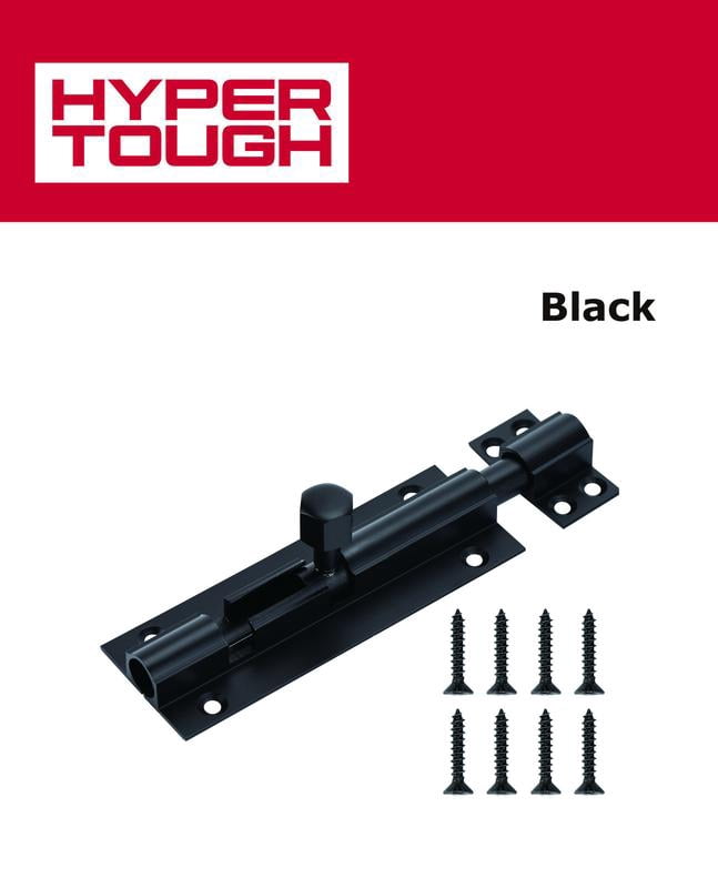 HT 4 Inch Black Brass Barrel Bolt Door Lock with Accessories