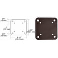 thumbnail image 2 of CRL BP6BRZ Matte Bronze 6-1/2" x 6-1/2" Square Base Plate, 2 of 4