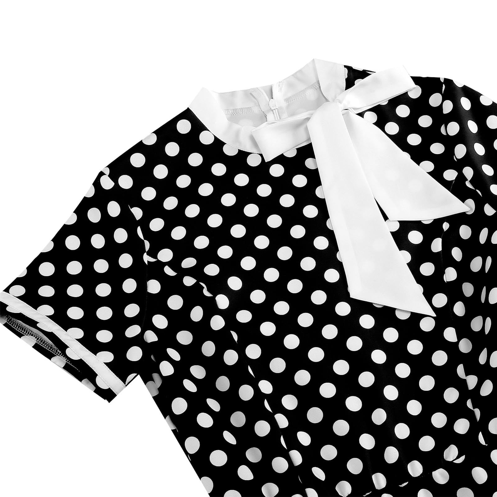 Sentmoon Dinner Dress Summer Polka Dots Print Spring Dresses for Women 2026 Short Sleeve Cocktail Plus Size Elegant Dresses for Women Beach Day Essentials for Festival and Music Event XL