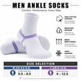 thumbnail image 5 of LWFBDTK Cushion Crew Socks, 4-Pairs, Moisture Wicking, Odor Control, Durable, for Work & Athletic, Size L (9-12.5), Purple, 5 of 9