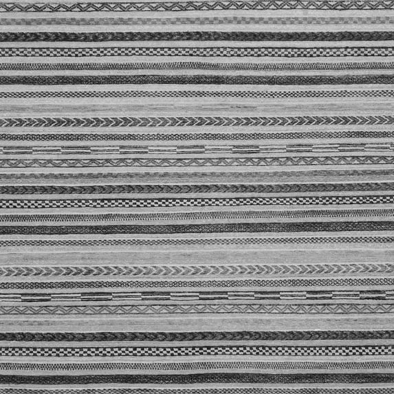 Ahgly Company Indoor Square Oriental Gray Modern Area Rugs, 5' Square