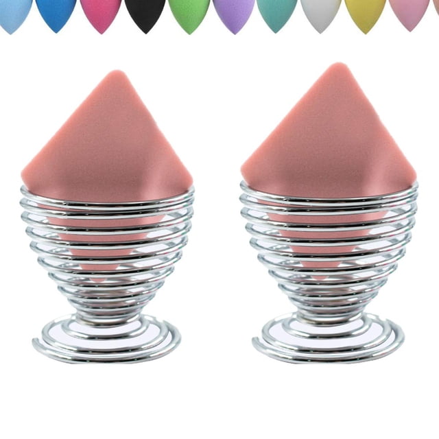 2 Pack Beauty Sponge Blender Holder,Makeup Sponge Drying Stand Storage Egg Powder Puff Display Stand