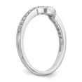 thumbnail image 6 of 14K White Gold Ring Band Wedding Diamond Round , Size 9, 6 of 7