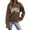 A-Brown310, variant on Women Graphic Crewneck Sweatshirts Los Angeles California Letter Printed Drop Shoulder Long Sleeve Vitange Pullover Tops