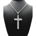 thumbnail image 4 of iJewelry2 Silver-tone Crucifix Cross Pendant Cuban Chain Necklace 20'', 4 of 5