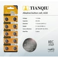 thumbnail image 2 of Tianqiu LR1120 AG8 391A LR1120H 1.5V Alkaline Coin Cell Batteries (2 Batteries), 2 of 10