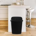 thumbnail image 4 of Bringer 10 Gallon Tall Kitchen Trash Can, Set of 4 Black Plastic Garbage Can with Swing Lid, 4 of 13