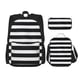 thumbnail image 1 of Balery Black And White Stripes Mochila Escolar 3 en 1 para Niños - Mochila Resistente con Lonchera Térmica y Estuche - Mochila Escolar para Niños y Niñas, 1 of 7
