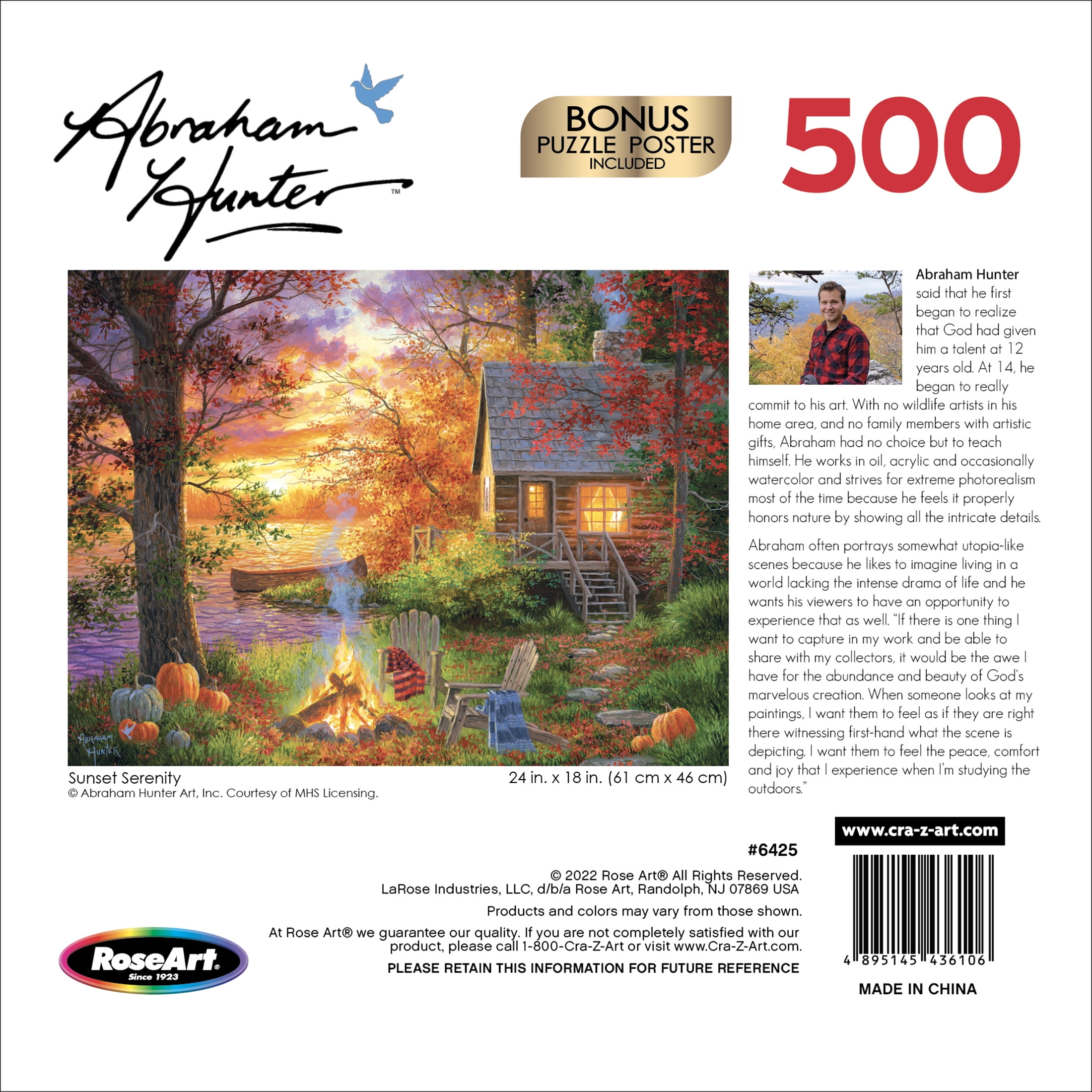 Abraham Hunter Deck The Halls 1000-Piece Christmas Puzzle - Cardinals & Wreath Holiday Jigsaw For Adults
