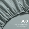 thumbnail image 6 of Superior Egyptian Cotton Deep Pocket 650 TC Sheet Set, King, Teal, 6 of 9