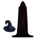 thumbnail image 3 of Conjunto de disfraz de bruja de Halloween, sombrero de bruja para adultos, disfraz, accesorio de fotografía 2 piezas, 3 of 9