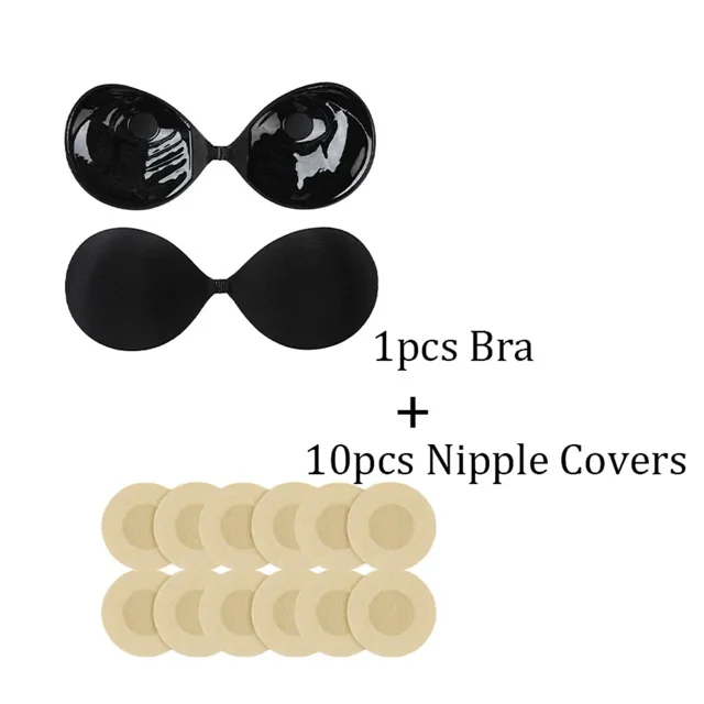 HOT 2cm 5cm Thickened Invisible Silicon Bra Pcomh Up Waterproof Strapless Bra for Woman Adhesive Nipple Tape