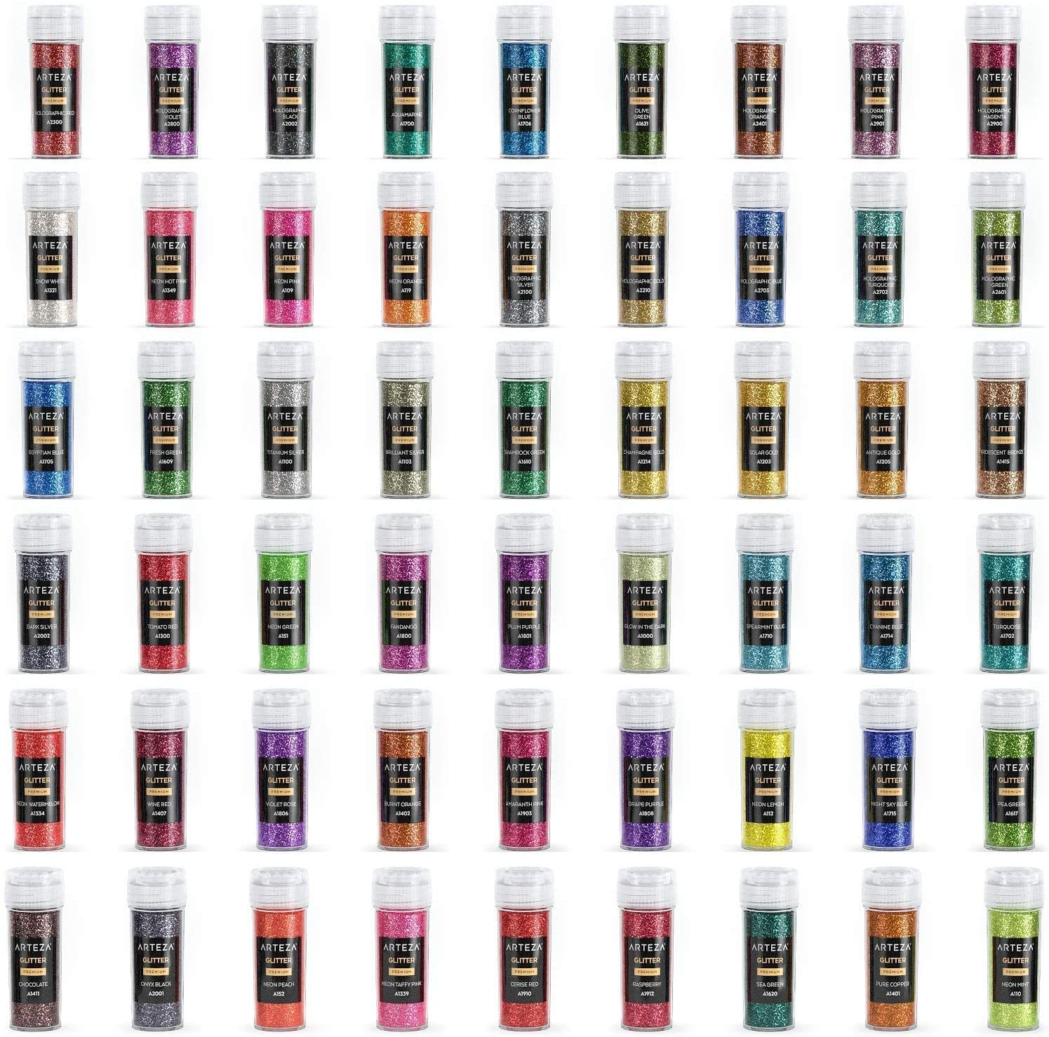 Arteza Multi-color Glitter Shaker (54 Pack)