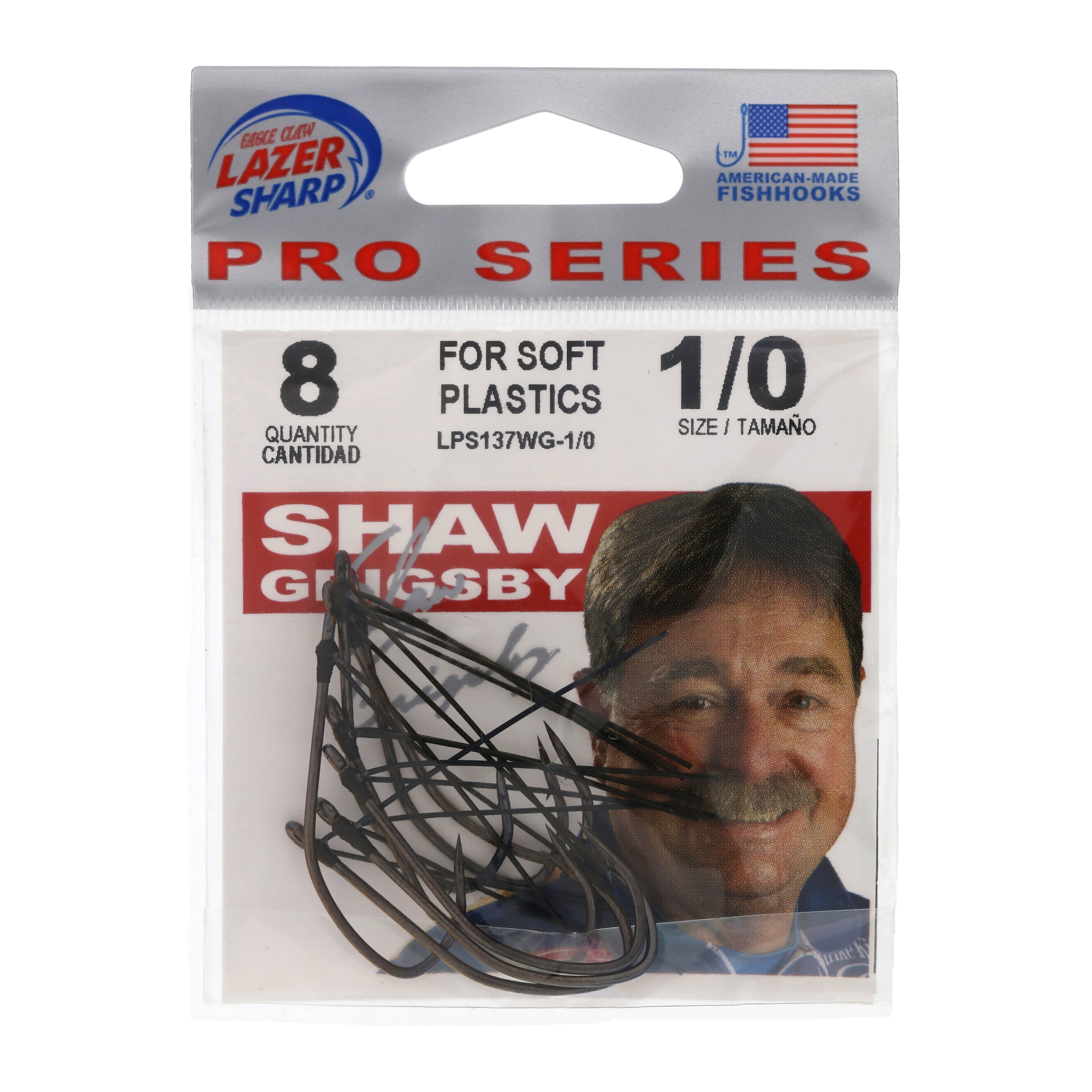 (2 pack) Lazer Sharp LPS137WG-1/0 Pro Series Weedless Finesse Hook, Size 1/0 Hook