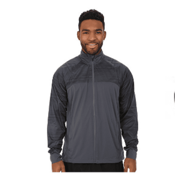 Brooks Men's Drift Shell Running Apparel Drilayer Full Zip Jacket -Asphalt,Large