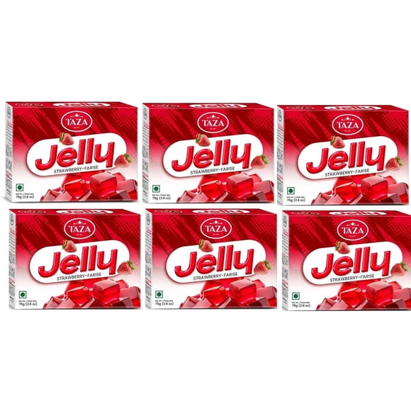 Taza Cristaux de Gelée - Fraise 75 g ( 6 Pcs)