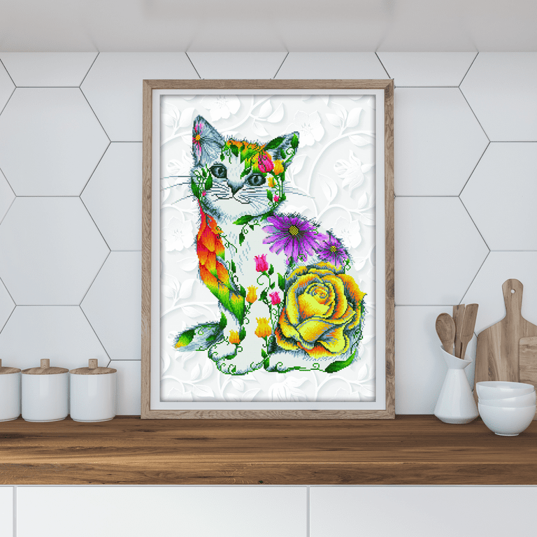 Diamond Dotz Flower Puss Cat Diamond Painting Kits for Diamond Dotz Flower Puss Cat Diamond Painting Kits for