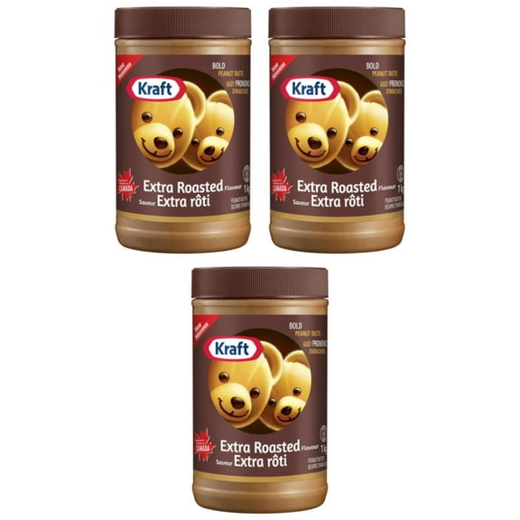 Kraft Peanut Butter Extra Roasted Flavour 1kg (3 Pack)