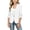 ZA-White-mkosplrt kids jackets, variant on 4-15 Years Girls Solid Pleated 3/4 Sleeve Blazer Button Front Casual Jacket with Pockets Lightweight for School