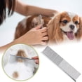 thumbnail image 1 of Durable Pet Grooming Comb for Cats and Dogs - Stainless Steel Design with Tightly Spaced Teeth for Efficient Grooming - Ideal for Indoor and Outdoor Use, 1 of 6