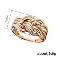 thumbnail image 5 of Womens Copper Ring Multi Layer Hollow Zircon Geometric Lines Design Fashion Jewelry For Zircon Ring Style Gold, 5 of 5
