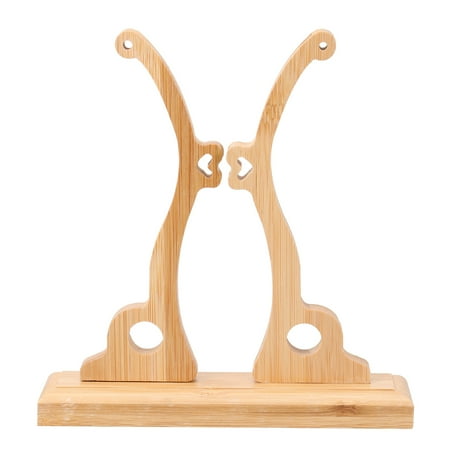 

1pc Round Fan Bracket Wooden Round Fan Stand Detachable Handheld Fan Holding Base for Home Shop