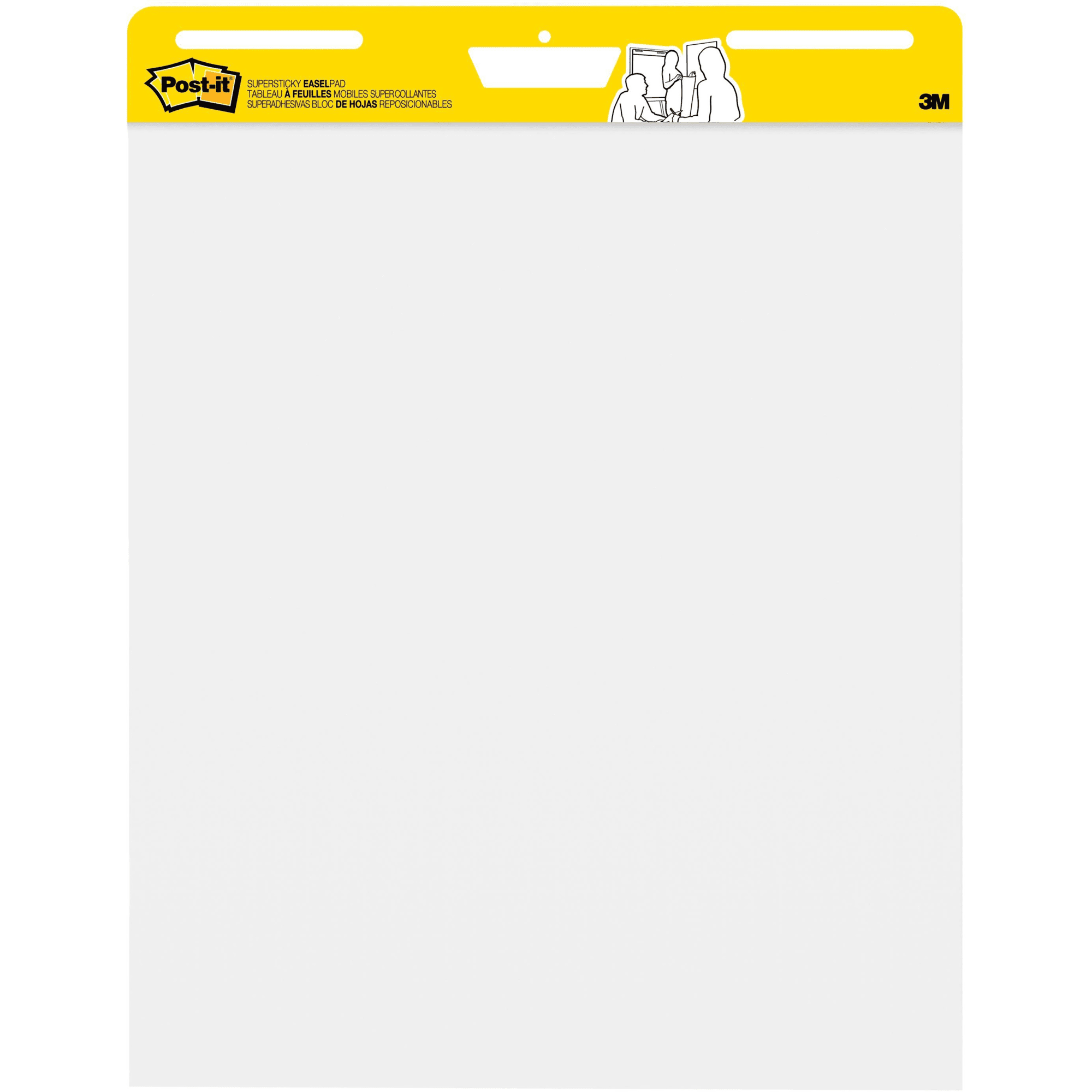 Postit® Super Sticky Easel Pad, 25" x 30", White, Pad Of 30 Sheets