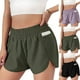 thumbnail image 4 of Pantalones cortos deportivos de fitness para mujer, pantalones cortos para correr con cintura elástica, pantalones de fitness holgados antiluz, pantalones de yoga falsos de dos piezas, 4 of 6