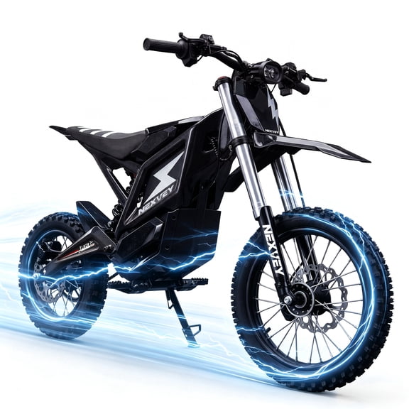 Nexvey Flash Electric Dirt Bike, 4000W Peak, 48V 22.5AH Battery, 35MPH, 35Mi Range, Wheelie Assist, Dual Suspension & Brakes, off Road Ebike for Teens 13