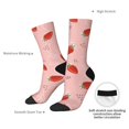 thumbnail image 2 of Yiaed Strawberry Print Great elasticity Crew Socks Sports socks for Men and Women, 2 of 5