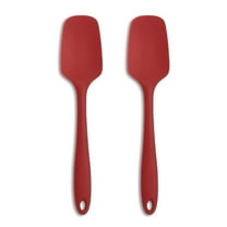Mrs. Anderson's Baking Silicone Spoon Spatula, Flexible and Non-Stick, Red, Set of 2
