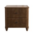 thumbnail image 3 of Tcbosik Nightstand, Mid Century Modern Side Table with 2 Storage Drawers, Accent End Table for Small Space, Living Room, Bedroom, Walnut, 3 of 8