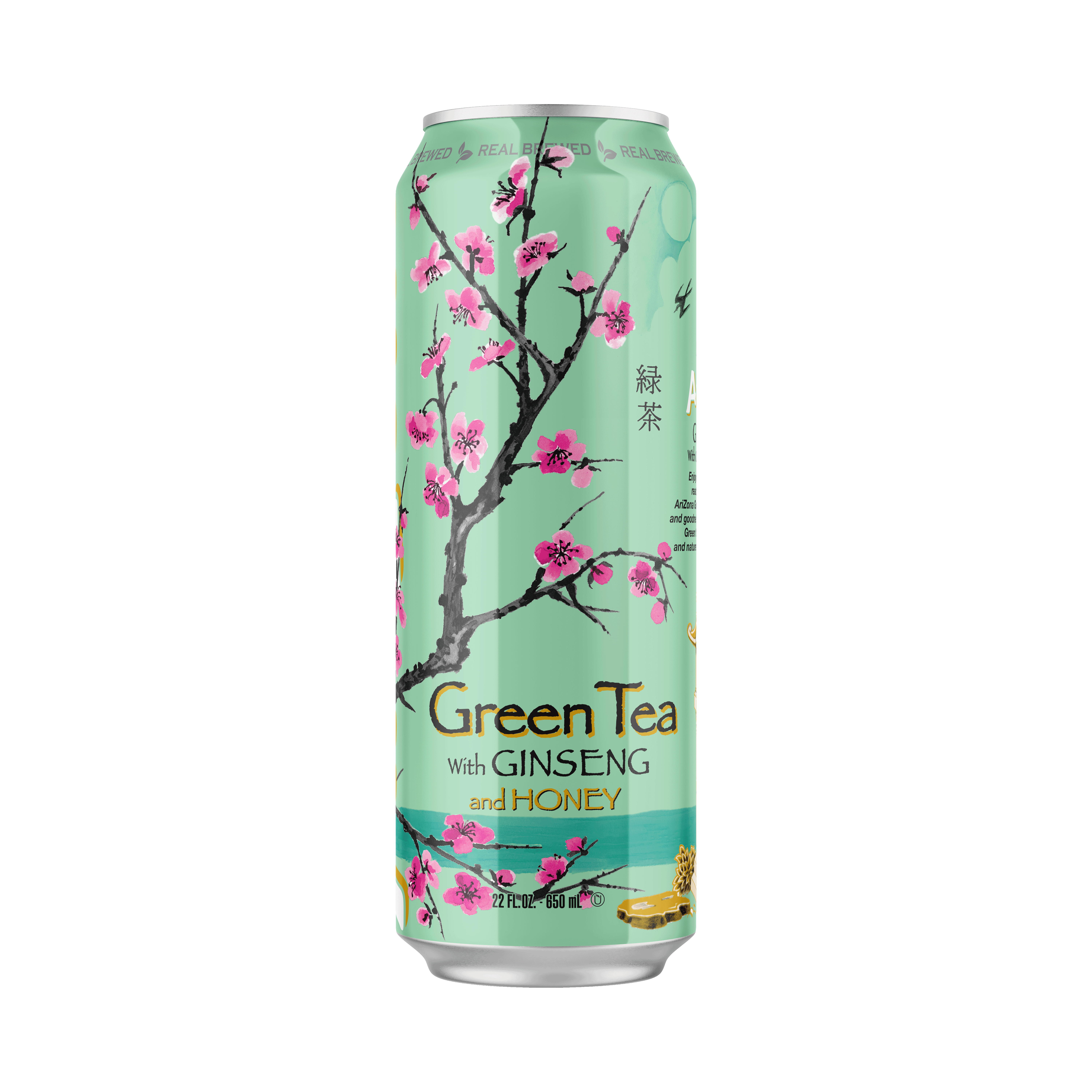 AriZona Green Tea with Ginseng and Honey 11.5 Fl Oz Cans 12-Pack